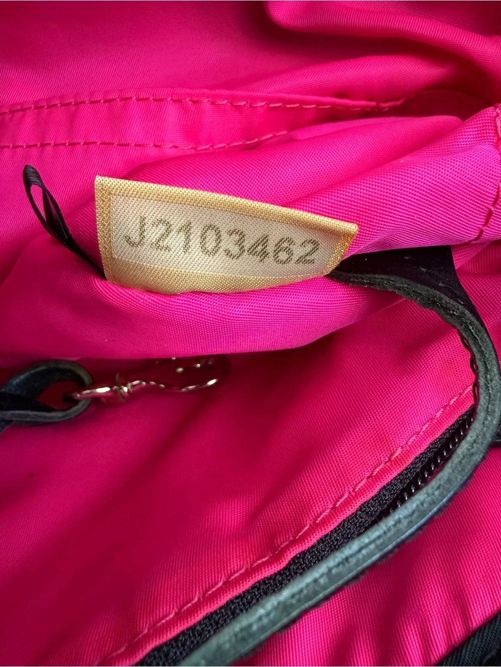 Dooney & Bourke Victoria Black Nylon Shopper Tote Bag Pink Lining Work Satchel
